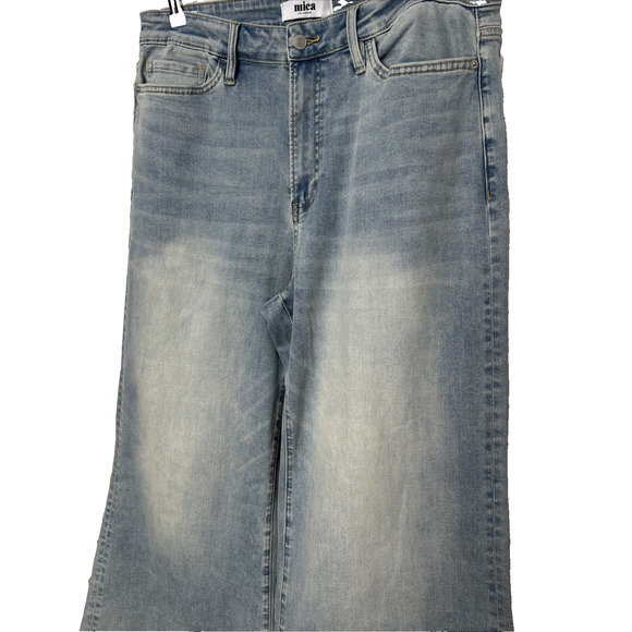 Wide Leg Blue Denim Jeans - Picture 2 of 10
